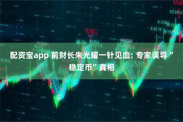 配资宝app 前财长朱光耀一针见血: 专家误导“稳定币”真相
